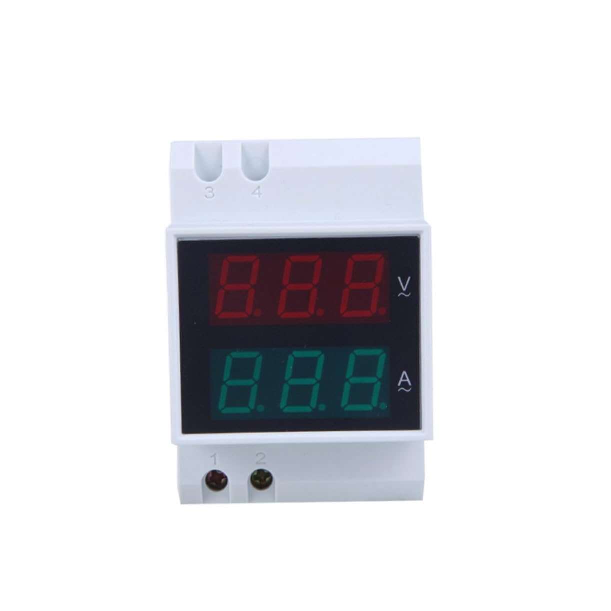 HOMSFOU 2St Spannungs- und Strommesser Stromzähler Öldruckmesser, Amperemeter Wasserdruckmesser Leistungsmesser Voltmeter Schienen-Digital-Multifunktions-Wattmeter Schaltungsmessgerät