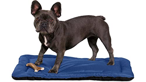 K9 Ballistics Tough Ripstop Dog Crate Pad - Durable Machine Washable Kennel & Travel Mat for Puppies and X Small Dogs 23 x 17 fits 24 Wire Crate Blue Quartz