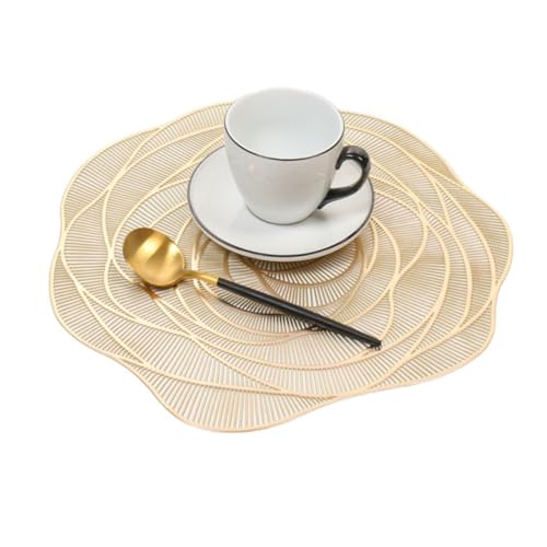 Set de table antidérapant rose dorée facile à nettoyer pour table basse - 6