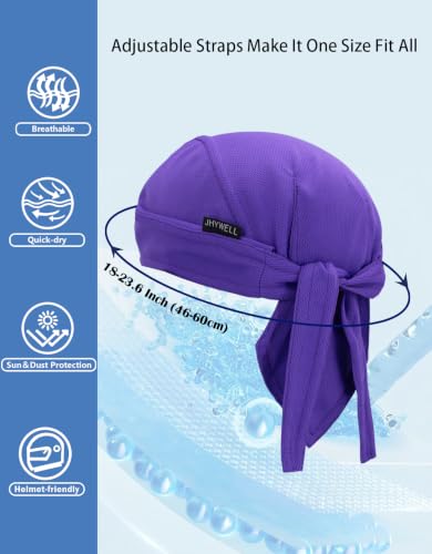 Image of Cooling Do Rags Sweat Wicking Skull Caps Doo Rags Large Motorcycle Dew Rag Head Wrap Bandana Hats Liners for Men and Women
