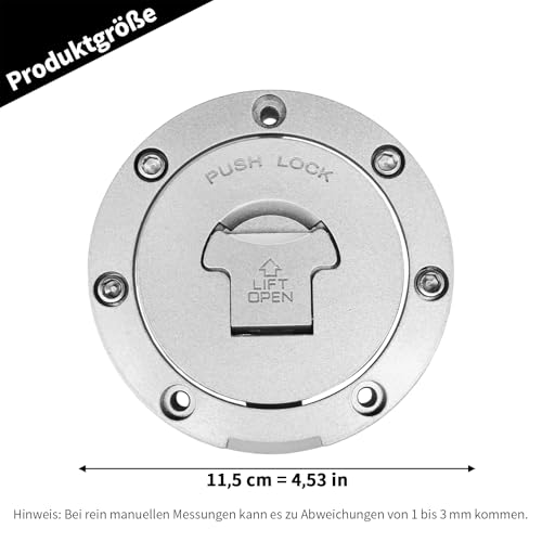 MospdyGear DE0025-HMR Tankverschluss mit Schloss Schlüsseln, Ersatz für Honda CBR600 CBR250 CBR1000 CB250 CB400 VFR800 VTR1000