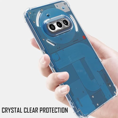 Image of Fashionury 3D Raised Transparent Crystal Clear Back Cover for Nothing Phone 3A | Shockproof Design | Anti-Slip Grip | Camera Protection | 360 Degree Protection Mobile Case
