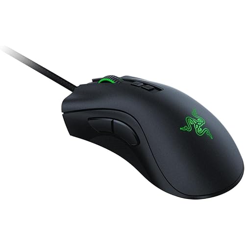 Razer DeathAdder V2 Gaming Mouse: 20K DPI Optical Sensor - Fastest Gaming Mouse Switch - Chroma RGB Lighting - 8 Programmable Buttons - Rubberized Side Grips - Classic Black