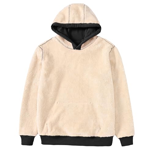 Tansozer Men's Sherpa Pullover Hoodie Heavy Thick Fleece Lined Winter Windproof Warm Athletic Sweatshirts2