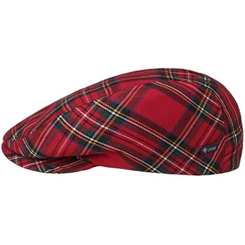 Lipodo Tartan Check Flat Cap Women/Men red 7 1/2 Cover