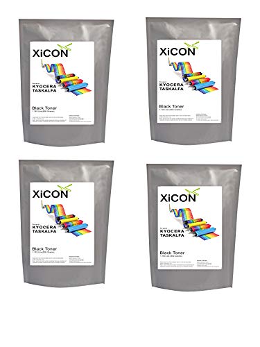 Image of Xicon Black Toner Powder for Kyocera Taskalfa - 800g Pack of 4