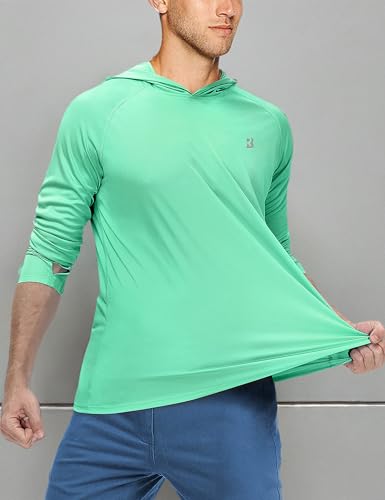 Image of Roadbox Mens Fishing Sun Hoodie, Long Sleeve UPF 50+ UV Protection Shirts