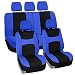 FH Group FB030BLUEBLACK115 full seat cover (Side Airbag Compatible with Split Bench Blue/Black)