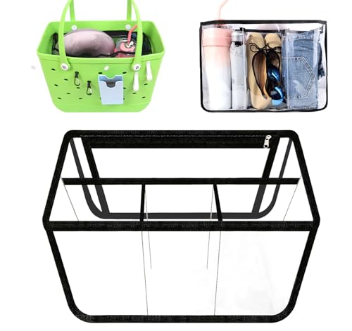Kooterfun Original Accessories for Bogg Bag X - Large, Clear Organizer Inserts for Bogg bag & Other Rubber Beach Bag, Organizer & Divide Space