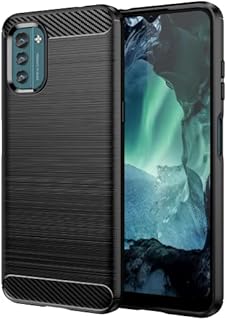 Nokia G21/G11 Case, Folmecket Carbon Fiber Scratch Resistant,Shock Absorption Soft TPU Rubber Protective Cell Phone Cover for Nokia G21/G11 6.5" Black