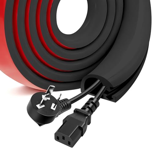 Cache-câbles auto-adhésif en silicone noir de 99 cm pour fils TV