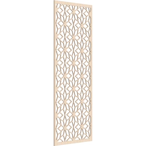 Image of 33 3 /8 inchW x 84 3 /8 inchH x 1 /4 inchT Lake Decorative Fretwork Wood Wall Panels, Red Oak