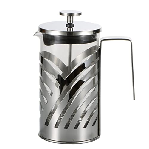 COLLBATH Caffettiera in Acciaio Inox 304 Filtro Caffettiera A Pressione Manuale Contenitore Per Caffè E Tè Casa E Cucina