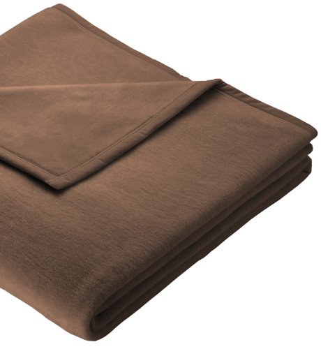 Biederlack Wohn- und Kuscheldecke, 100 % Baumwolle, Samtband-Einfassung, 150 x 200 cm, Schoko, Cotton Pure, 239749 - Image 5