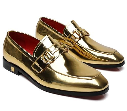 Men's Tuxedo Patent Leather Loafers Dress Shoes