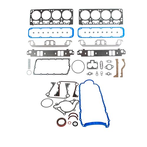 Image of DNJ FGK1142 Full Gasket Set for 1992-1997 Dodge Jeep B250 D150 W250 Dakota Grand Cherokee 5.2L V8 OHV 318cu Naturally Aspirated