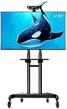 Universal TV Stand, TV Stand Pedestal Bracket Storage Shelf Screen Station Mobile TV Stand Trolley Cart – Rolling Monitor Tall Trolley – For 32-70 Inch Hdr Led & Lcd TV Screens (A) (A)