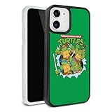 Teenage Mutant Ninja Turtles Group Retro Protective Slim Fit Hybrid Rubber Bumper Case Fits Apple iPhone 12 Pro and 12
