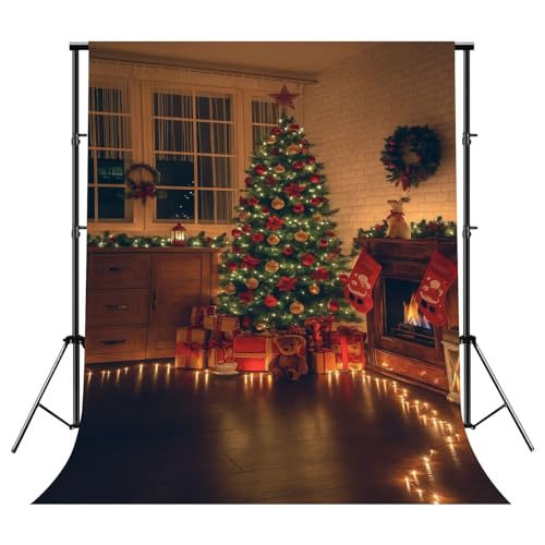 Photography Backdrops Decorated Fireplace Photo Backdrop Photography Background for Portrait Photo Party Decor Video Studio Props Photoshoot 8x10FT
