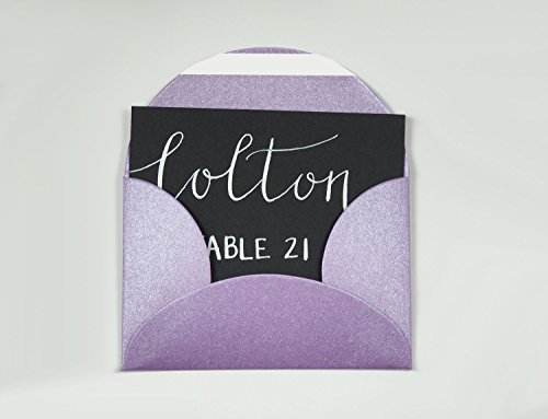 Iridescent Gift Card Envelopes (50 Pack) - Elegant Mini Envelopes Perfect For Wedding Placeholders, Name Cards, Thank You Notes, Flower Arrangements, And Gift Tags (Lavender Purple) #TOP4