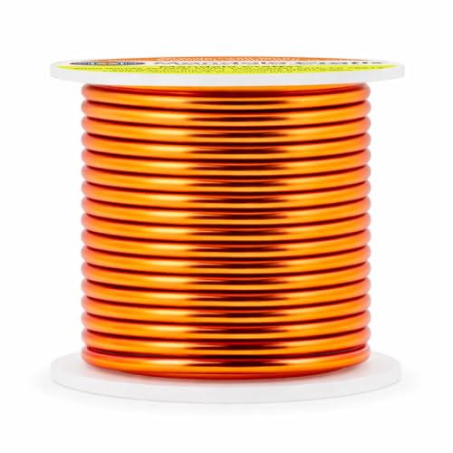 Image of Mandala Crafts 8 Gauge Anodized Aluminum Craft Wire for Jewelry Making - 32 FT Colored Flexible Orange Wire - Bendable for Bonsai Armature Crafting Sculpting