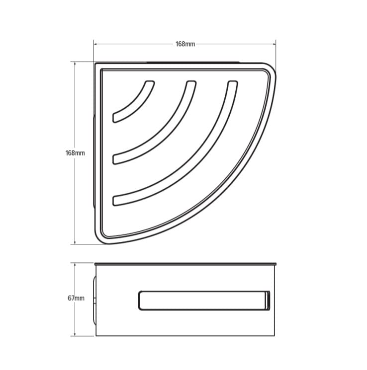 Panier d'angle de douche noir 16,5cm pour optimiser le rangement - 4