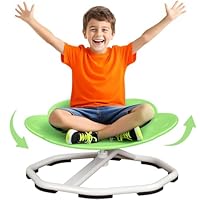 CIGAA Spinning Chair for Autism, Sensory Spinning Toys for ADHD Kids, Physical Coordination Training Indoor & Outdoor Autism Sensory Equipment, Kids Swivel Chair, Green