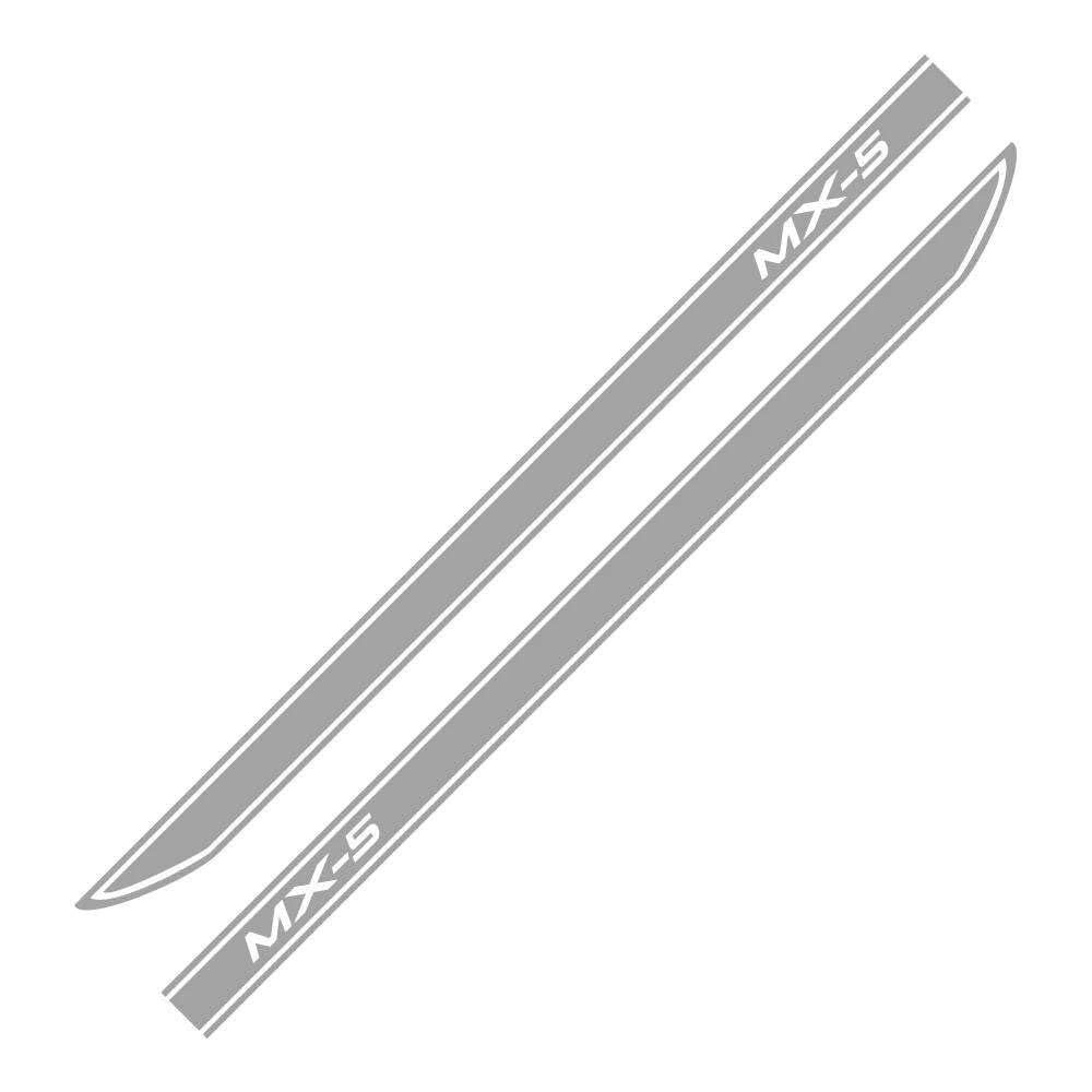 2PCS Car Side Door Stickers,for Mazda MX-5 DIY Racing Sport Stripes Tuning Auto Accessories Film DIY Decals