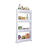 Home-Man Laundry Room Organizer, Mobile Shelving Unit Organizer with 4 Large Storage Baskets, Gap...