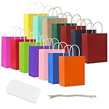 【Multicolores & Festifs】Nos sacs cadeaux multicolores avec anse créent une ambiance de fête, que ce soit pour sac anniversaire enfant, mariage, Noël ou sachet cadeaux pour invités