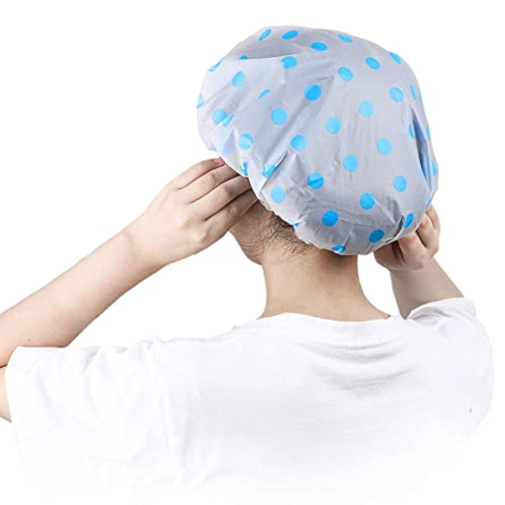 Reusable Waterproof Bathing Hair Cap, Women & Men