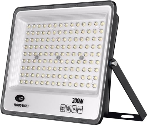 ZGHQHCDRH Luces alimentadas por energía Solar, Luz de Seguridad LED, Foco 50-300 W, IP66, superbrillante, Potencia Real vatio Completo for jardín, Patio, garajes, almacén(50W)