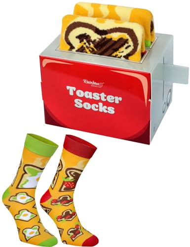 Rainbow Socks Flugzeug Socken - 2 Paar Retro Design Geschenk