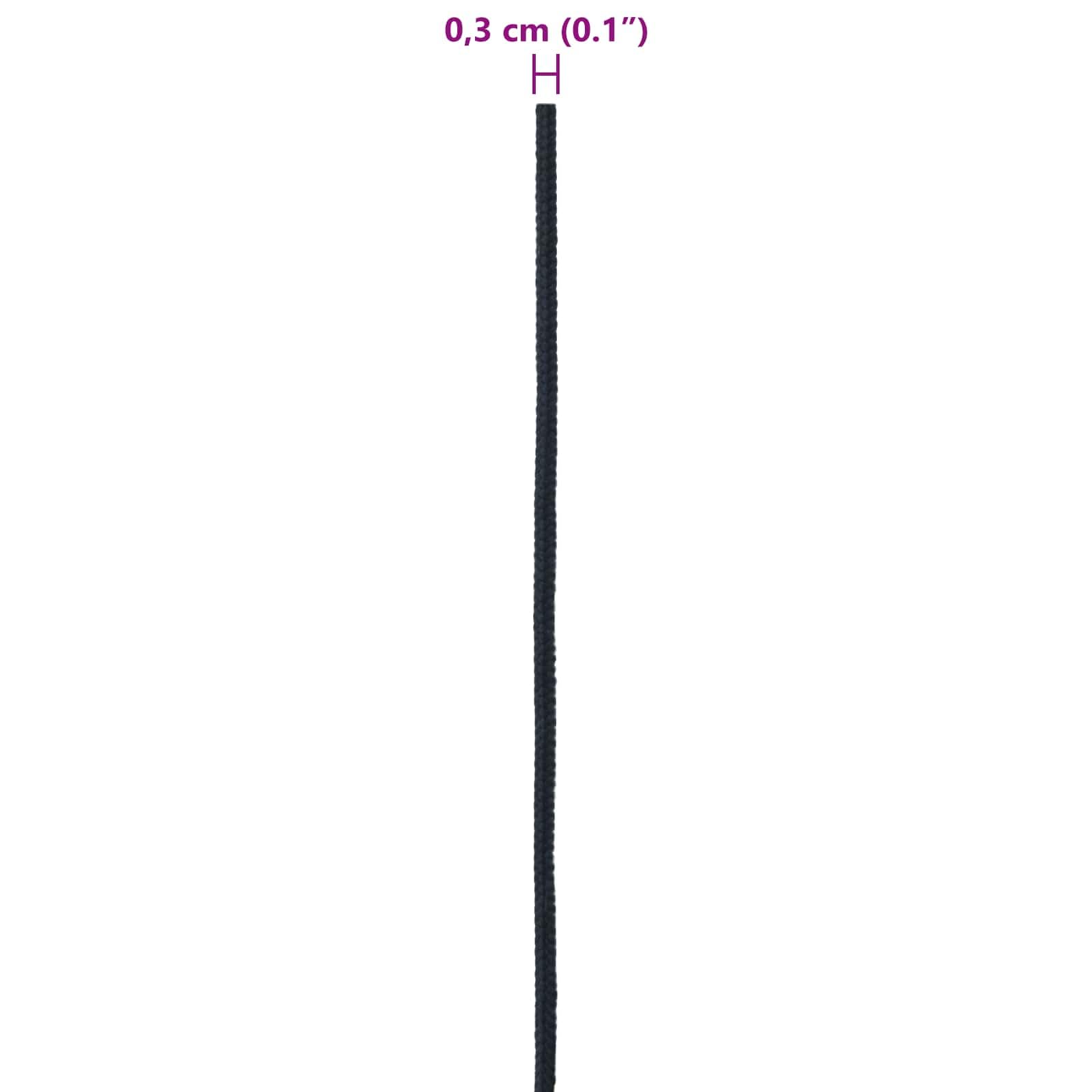 Cuerda para barco azul real, 50 m, de poliéster, 0,3 x 50 m de diámetro, resistente y resistente a la intemperie para barco, vela, camping, taller, fijación y tensado