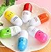 Produktbild DIVISTAR 6 Stück Neuheit Lächelnde Gesichtsvitamin-Pillen-Kugelschreiber, niedlich, lustiges Emoji-Muster, Schreibwaren für Schule, Büro, Familie