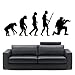 Pegatinas Pegatina de pared Evolution Of Man Soldier Darwin Wall Art Sticker Room Decal 90 x 35 cm