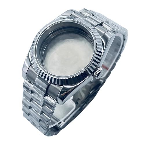 Boîtier montre lunette cannelée argenté élégant pour sublimer votre style quotidien