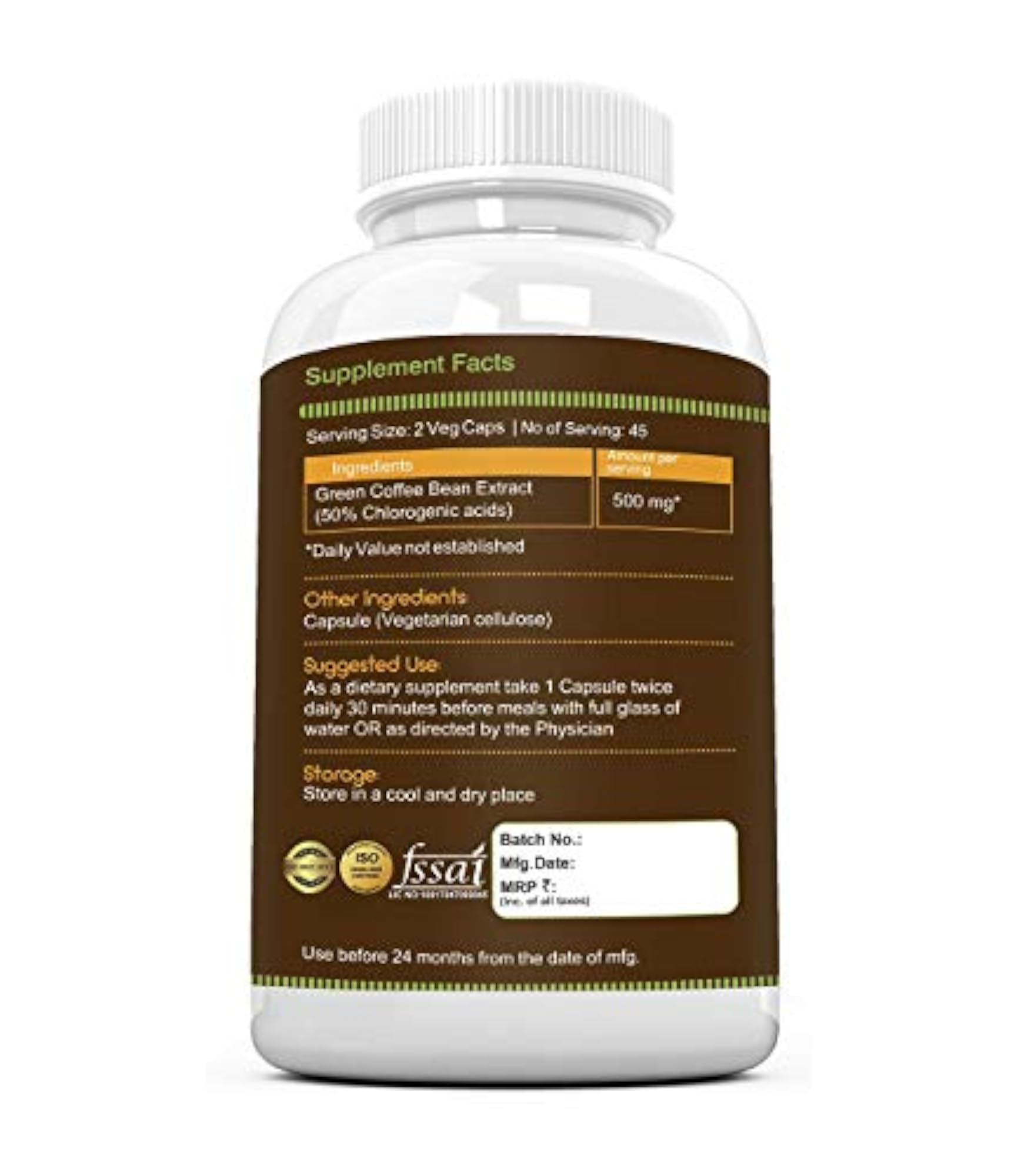 Green Coffee Bean Extract, Natural Weight Management