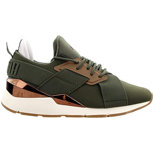 PUMA Puma Women's Muse WN's Sneaker, Forest Night-Metallic Bronze, 7 M US