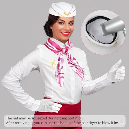 XEPST 4PCS Flight Attendant Costume for Women - Image 4