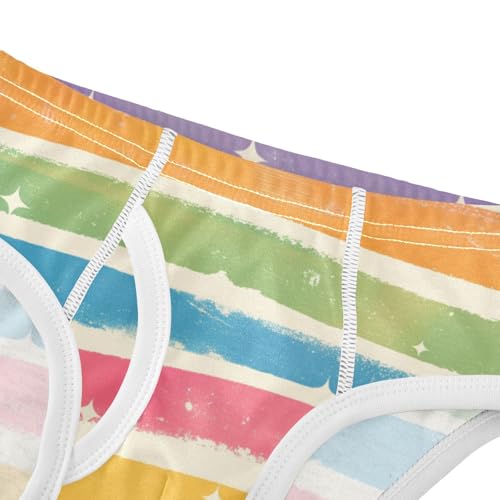 KLL Glitter Rainbow Pride Toddler Boys Cotton Briefs Cute Children Undies4