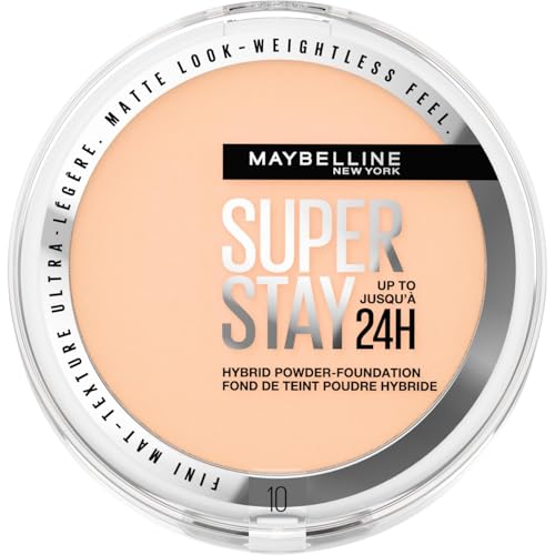 Maybelline New York - Fond de Teint-Poudre Hybride - Longue Tenue - Couvrance Mate Lumineuse - Vegan & Waterproof - Tous Types de Peaux - Superstay 24H -...