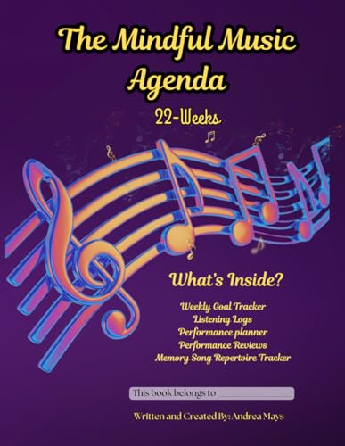 Agenda de musique mindful avec programme de mindset de 22 semaines - 2