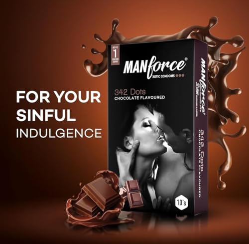 Image of MANFORCE Chocolate Condom Flavor (20s) Pack Of 5 Condom (Set of 5, 100 Sheets)
