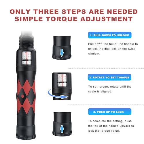 Clé de torsion 1/2 haute précision 3% avec serrage 60-330NM - 5