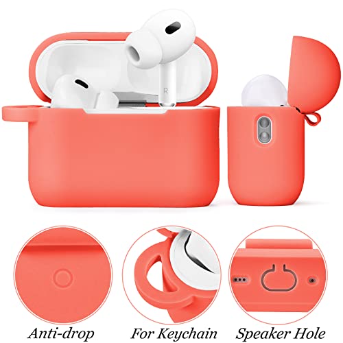 Image of Case for Airpods Pro 1st 2nd Generation - VISOOM Airpods Pro 1 /2 Cases Cover Women Silicone iPod Pro 2 Earbuds Wireless Charging Case Girl Bling Keychain for Apple Airpod Gen Pro 2