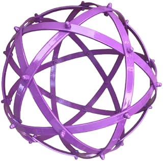 Genesa Crystal 21cm diameter Chakra series, seventh Chakra, natural purple painted aluminum, 20mm wide and 2mm thick bands fixed with blind nuts.