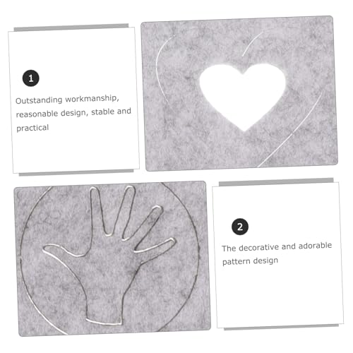 OHPHCALL 5pcs Wool Felting Molds DIY Craft Needle Felting Templates for Embroidery - Thumbnail 3