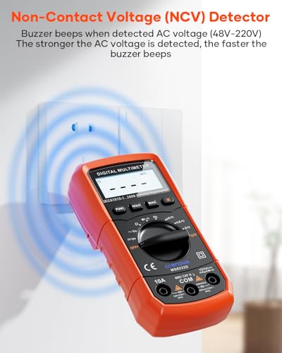 Crenova MS8233D Multimeter DC AC Voltmeter Ohm Volt Amp Tester für Spannung Strom Widerstand...