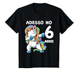 Sesto Compleanno Maglietta unicorno Ragazza 6 Anni